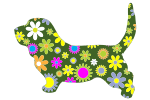 Retro Floral Dog